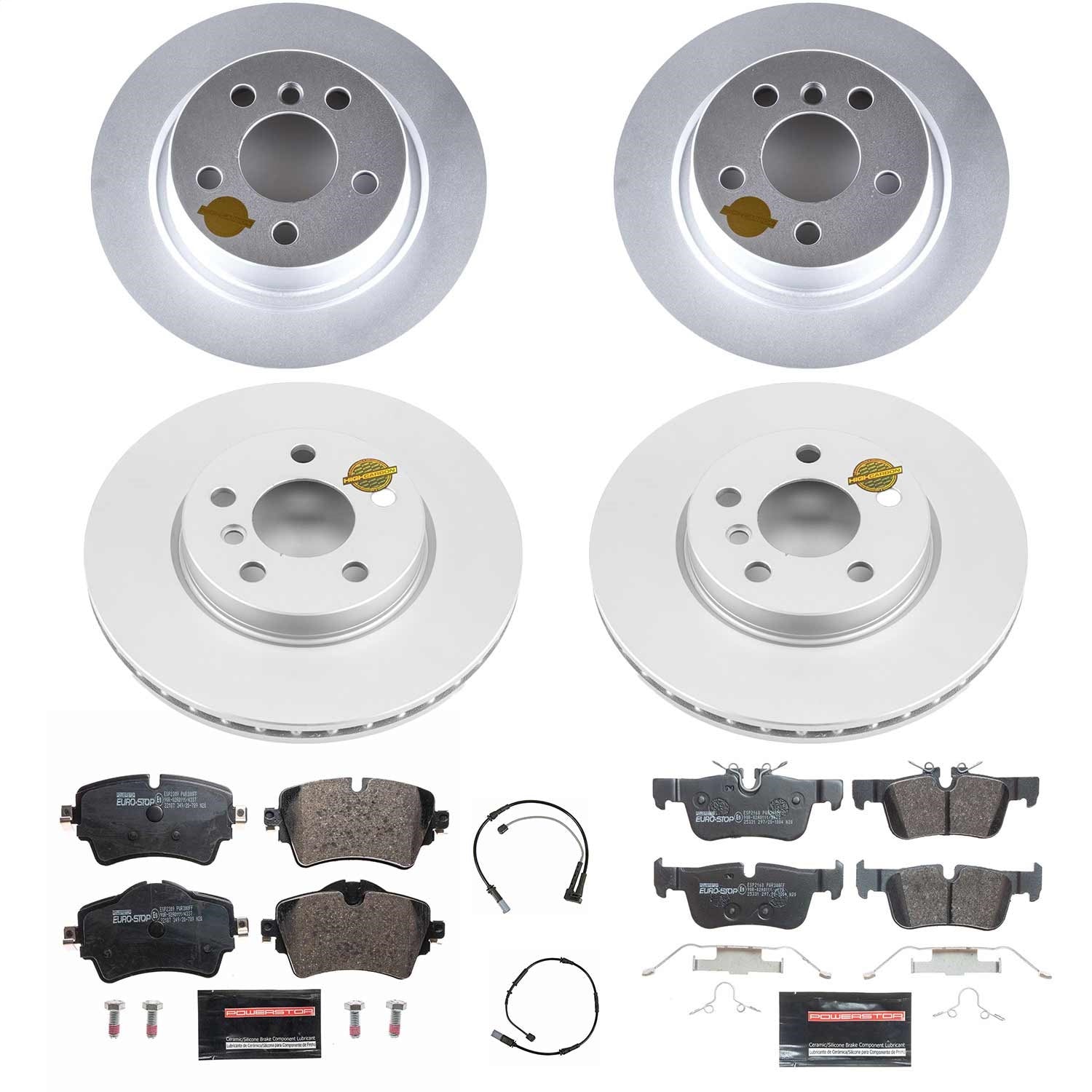 PowerStop Front & Rear Euro-Stop Brake Kit | Mini Cooper Clubman (16-19) (ESK8105)