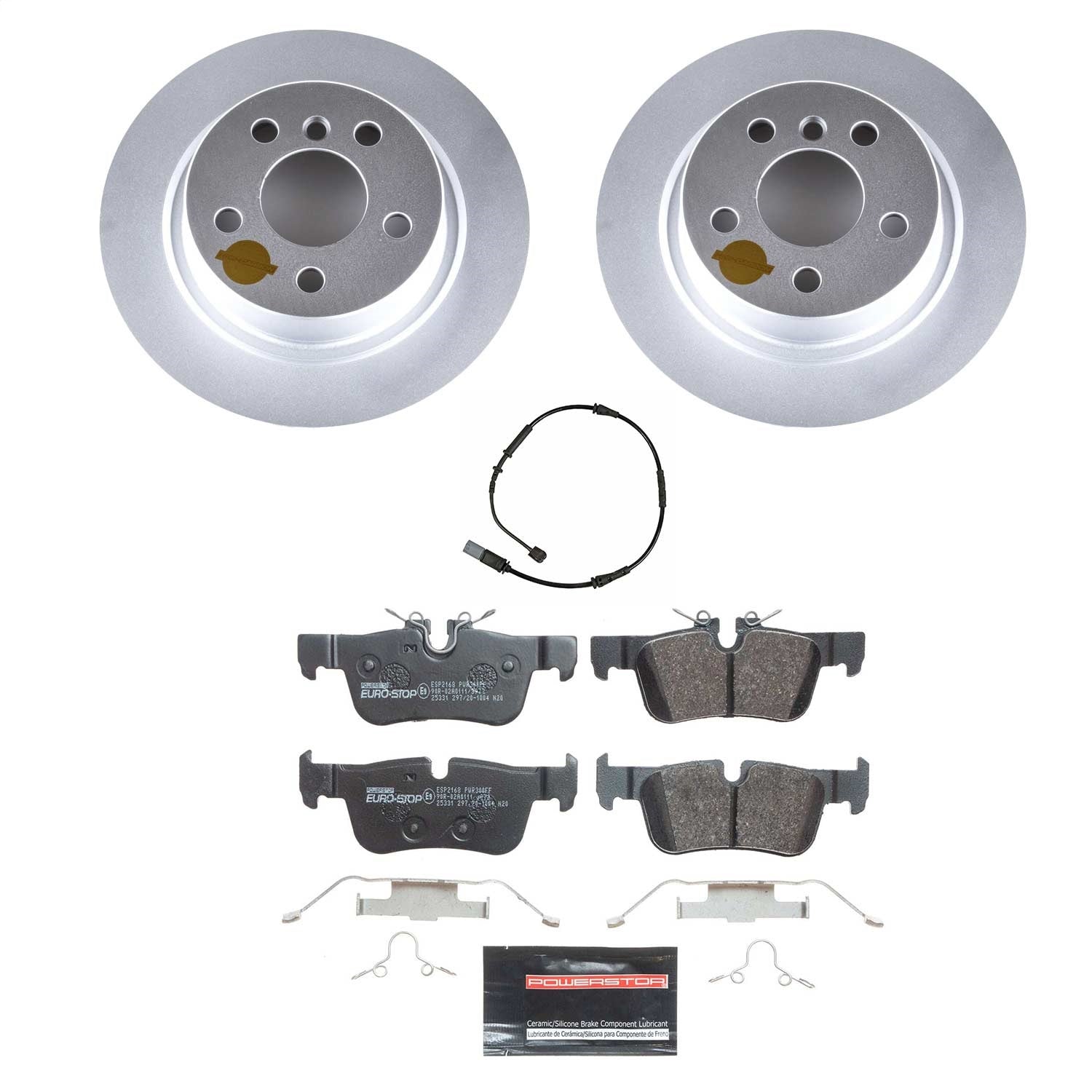 PowerStop Rear Euro-Stop Brake Kit | Mini Cooper Clubman (16-19) (ESK8111)