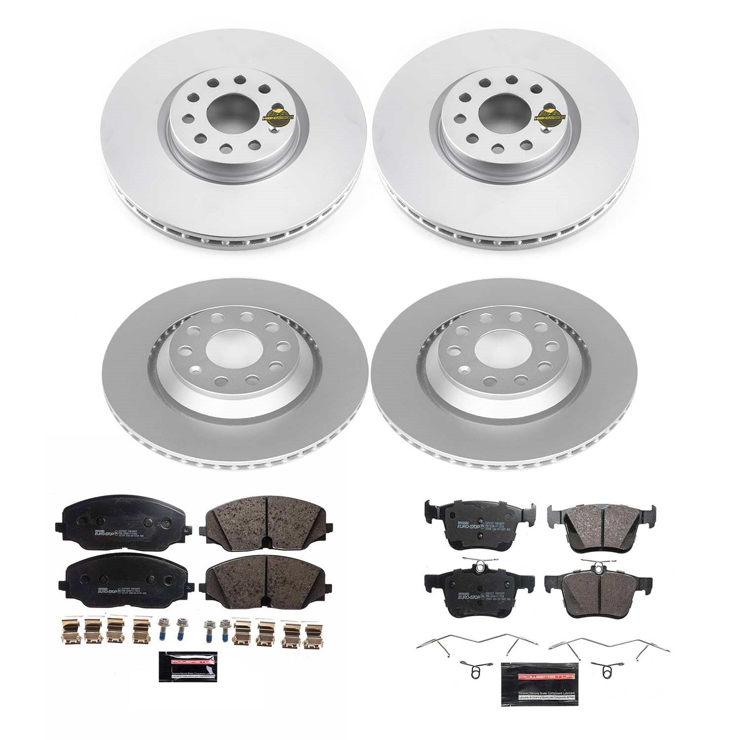 PowerStop Front & Rear Euro-Stop Brake Kit | Volkswagen Atlas (18-20) (ESK8118)