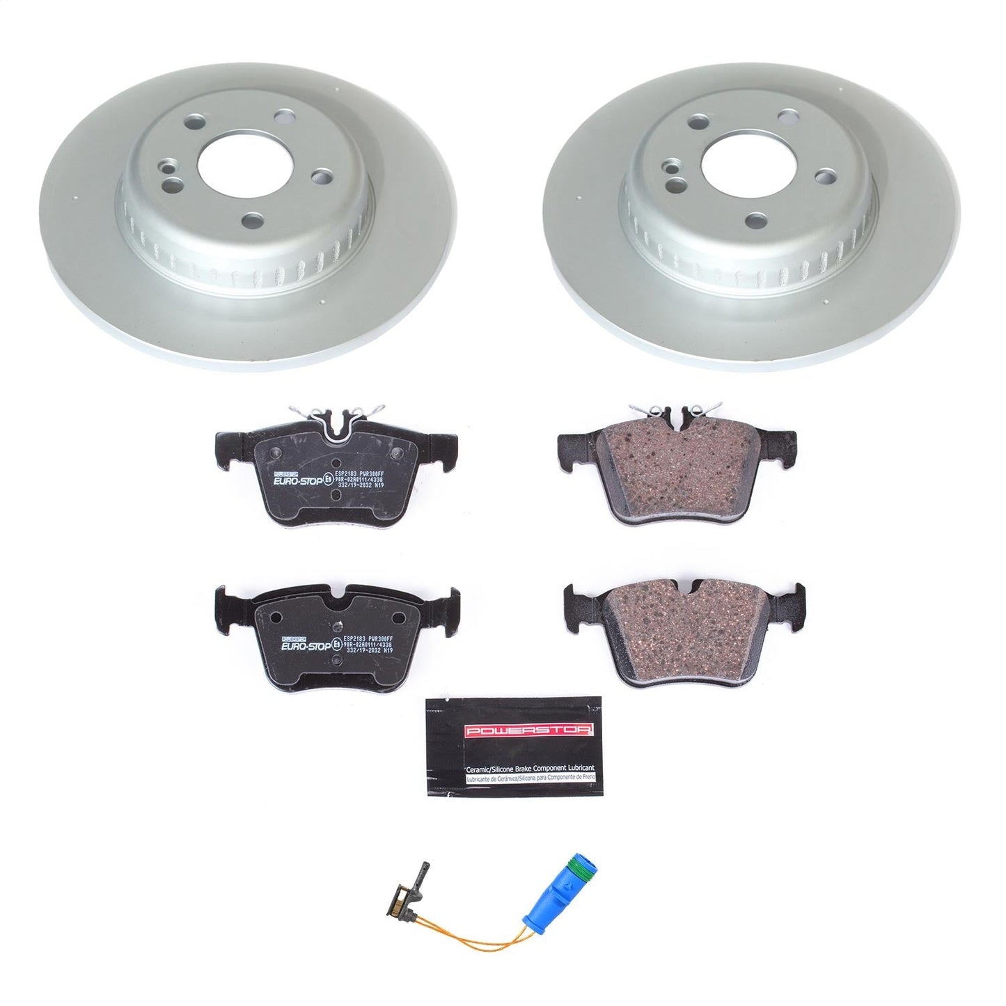 PowerStop Rear Euro-Stop Brake Kit | Mercedes-Benz C300 (17-18) (ESK8152)