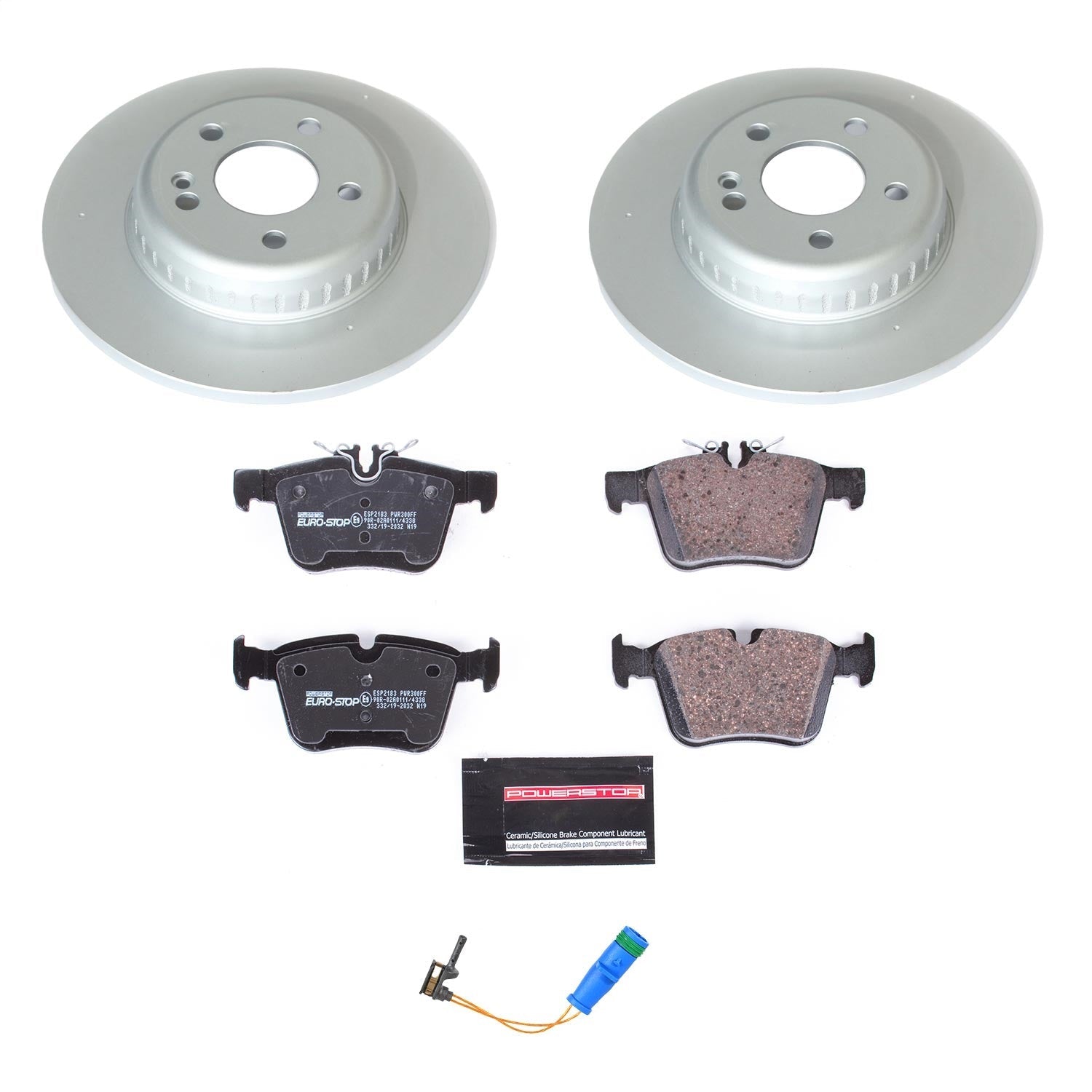 PowerStop Rear Euro-Stop Brake Kit | Mercedes-Benz C300 (17-18) (ESK8152)
