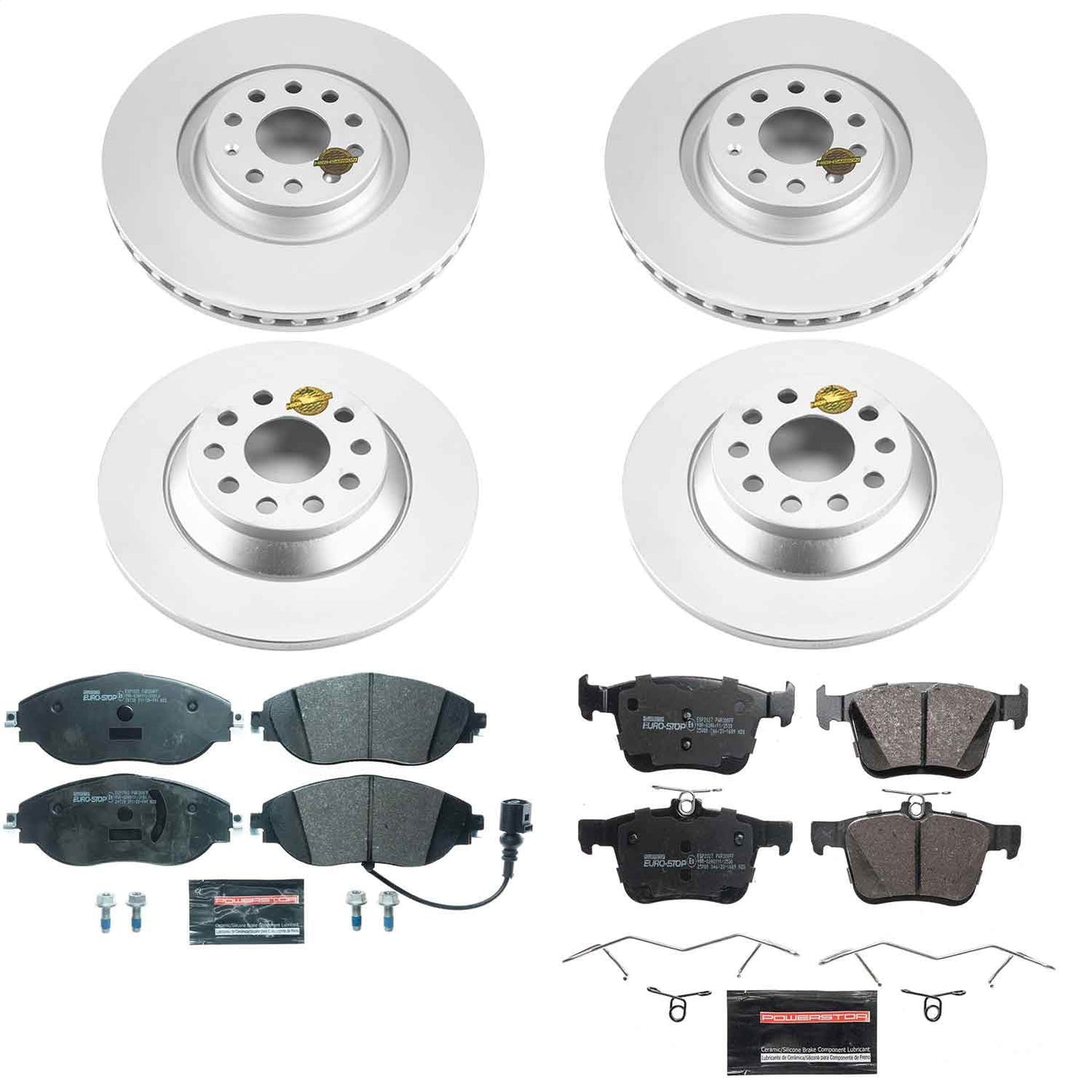 PowerStop Front & Rear Euro-Stop Brake Kit | Volkswagen Jetta (19-20) (ESK8168)