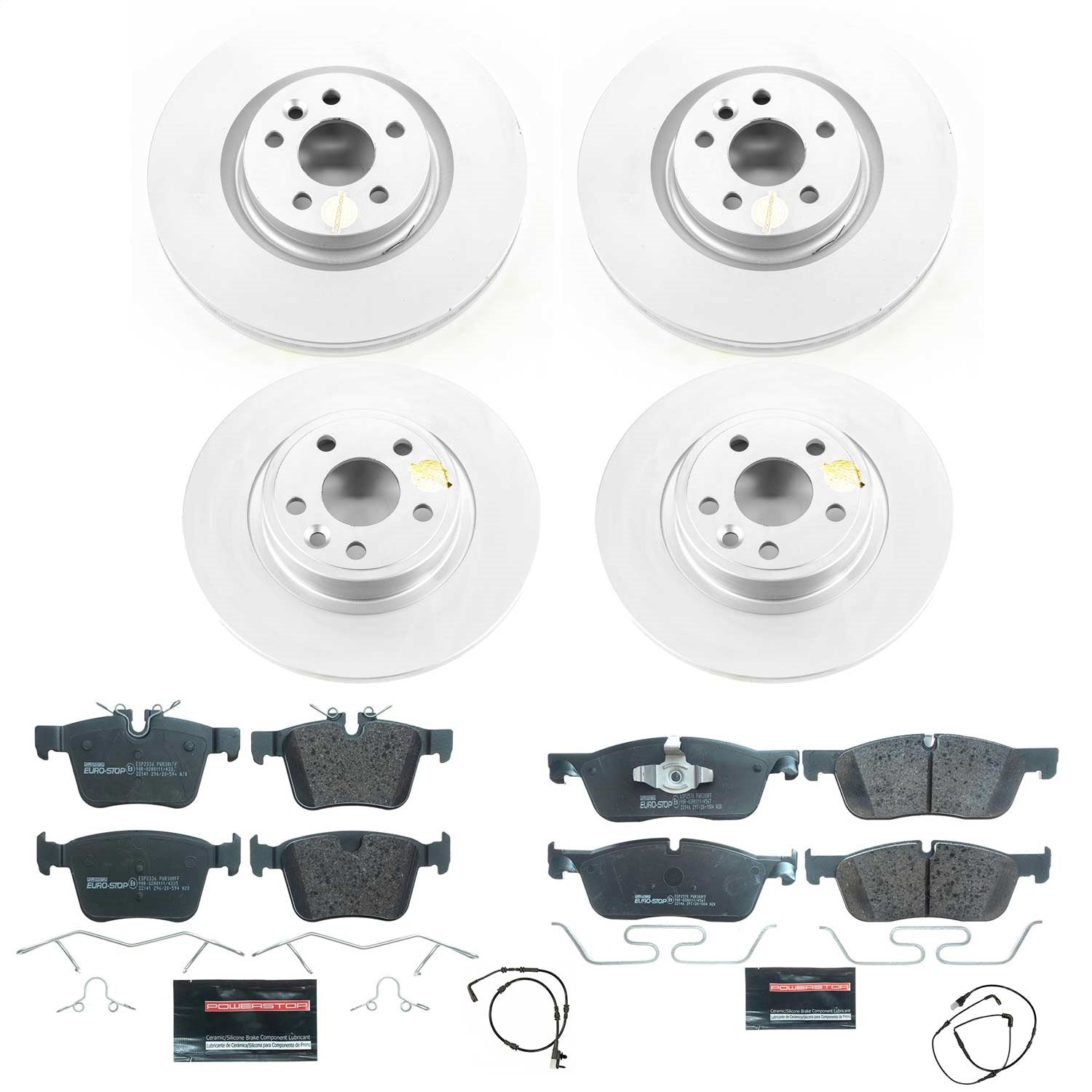 PowerStop Front & Rear Euro-Stop Brake Kit | Land Rover Discovery Sport (18-19) (ESK8198)