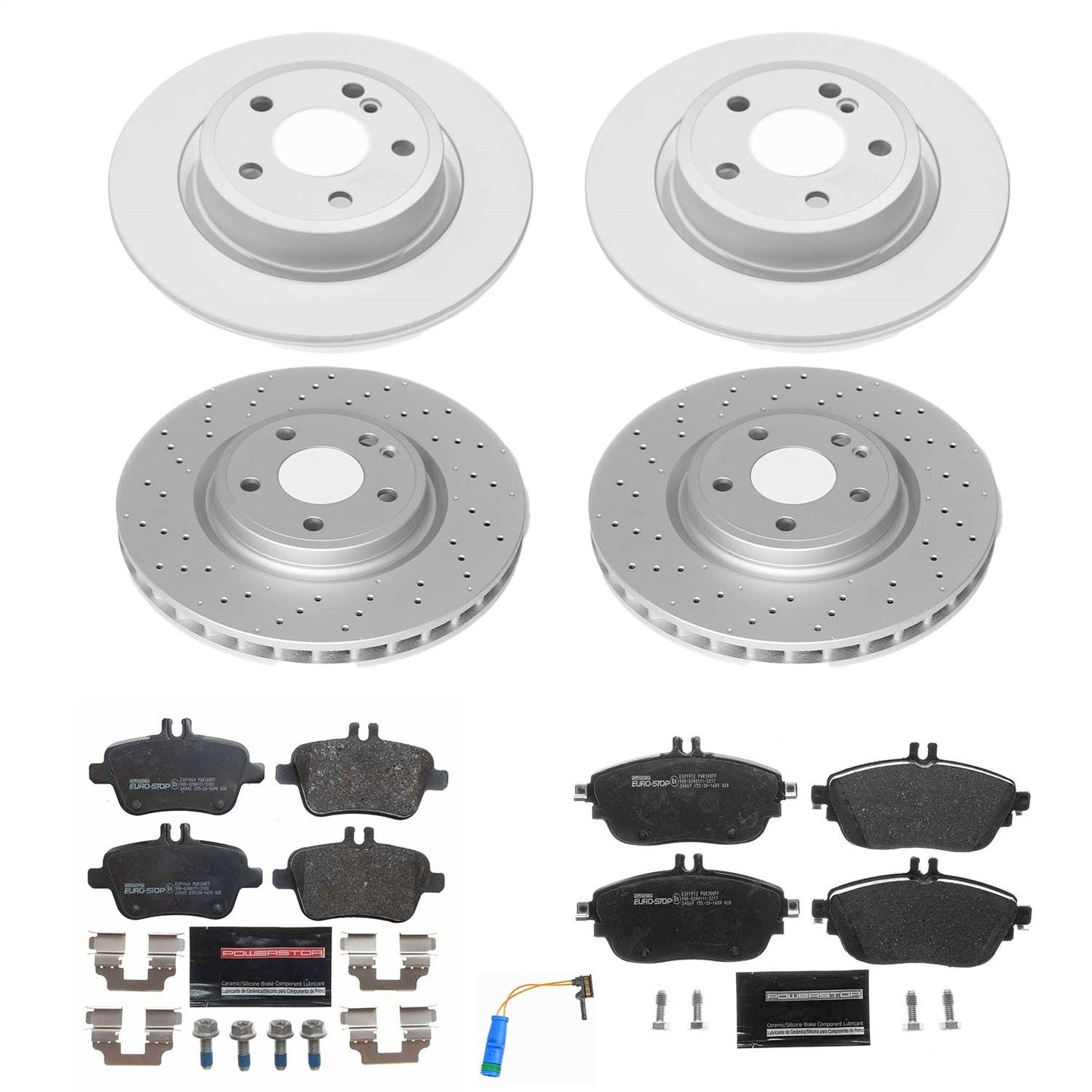 PowerStop Front & Rear Euro-Stop Brake Kit | Infiniti QX30 (17-19) (ESK8262)