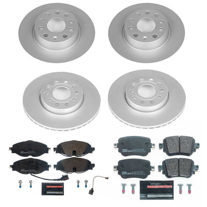 PowerStop Front & Rear Euro-Stop Brake Kit | Volkswagen Golf (15-20) (ESK8363)