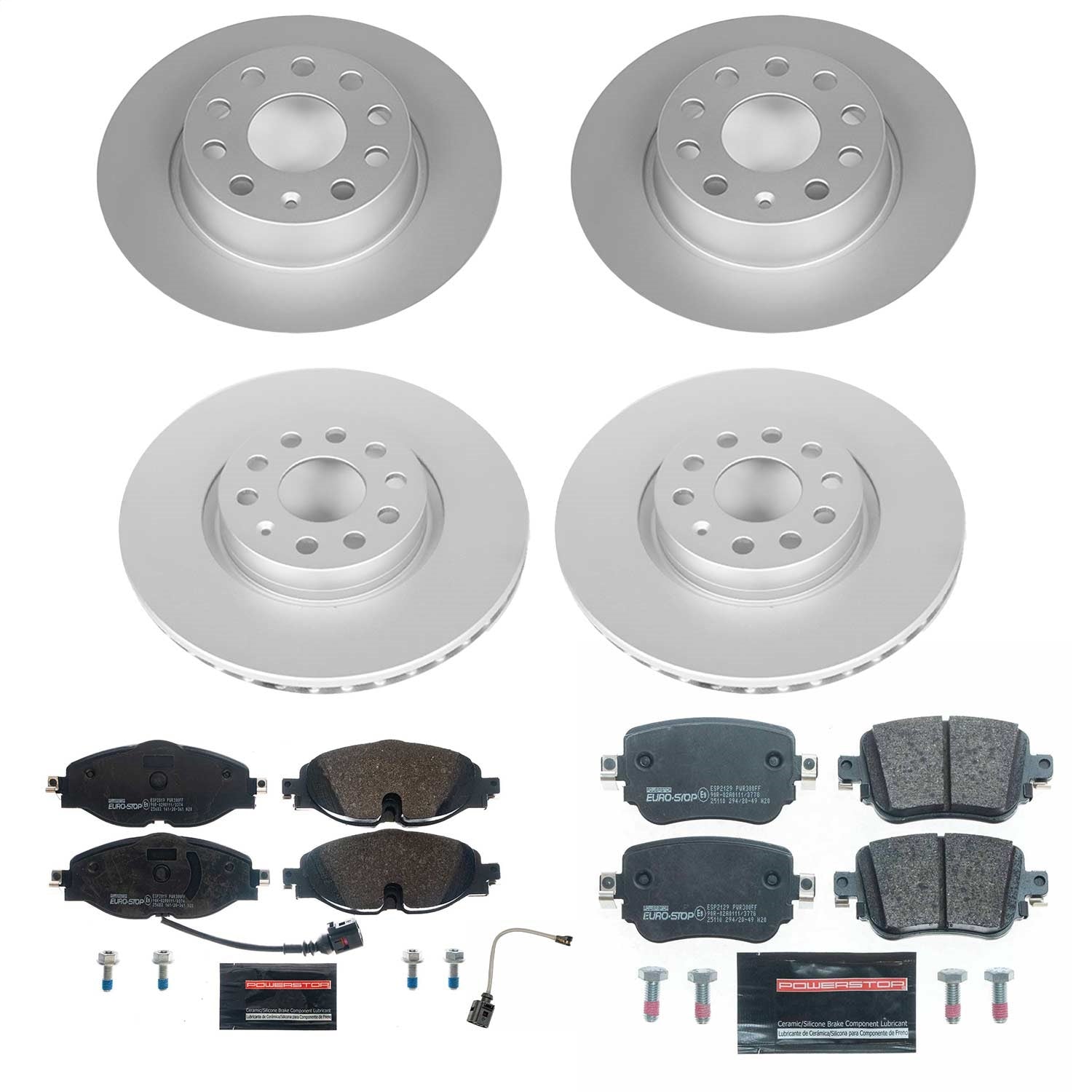 PowerStop Front & Rear Euro-Stop Brake Kit | Volkswagen GTI (15-18) (ESK8364)