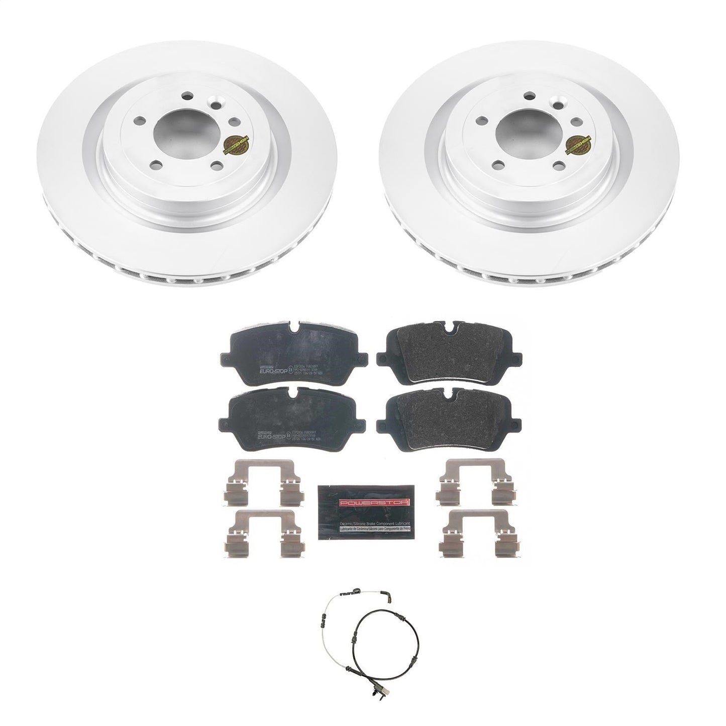 PowerStop Rear Euro-Stop Brake Kit | Land Rover Range Rover Sport (18-19) (ESK8385)