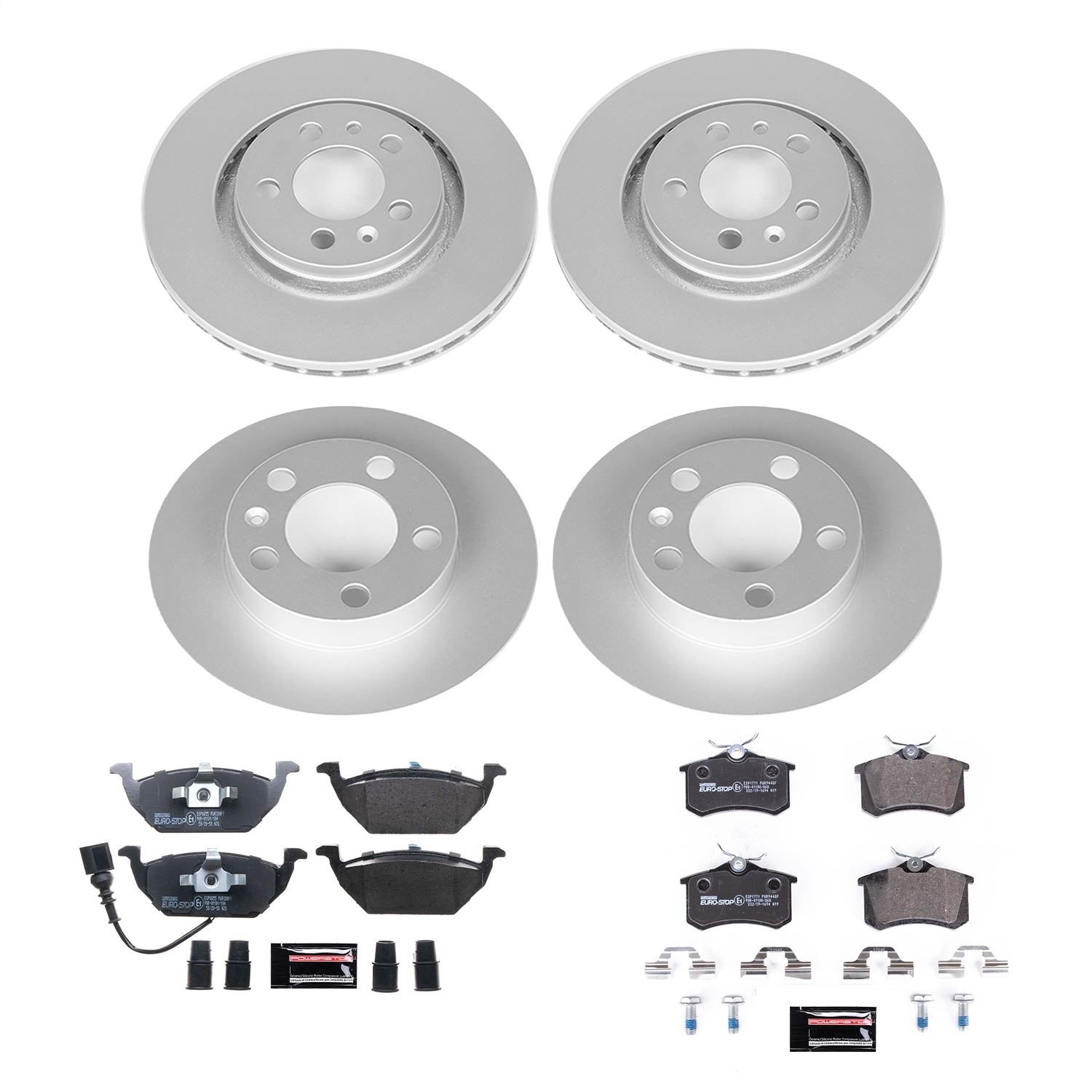 PowerStop Front & Rear Euro-Stop Brake Kit | Volkswagen Beetle (99-06) (ESK840)