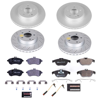 PowerStop Front & Rear Euro-Stop Brake Kit | Mercedes-Benz C250 (12-16) (ESK8439)