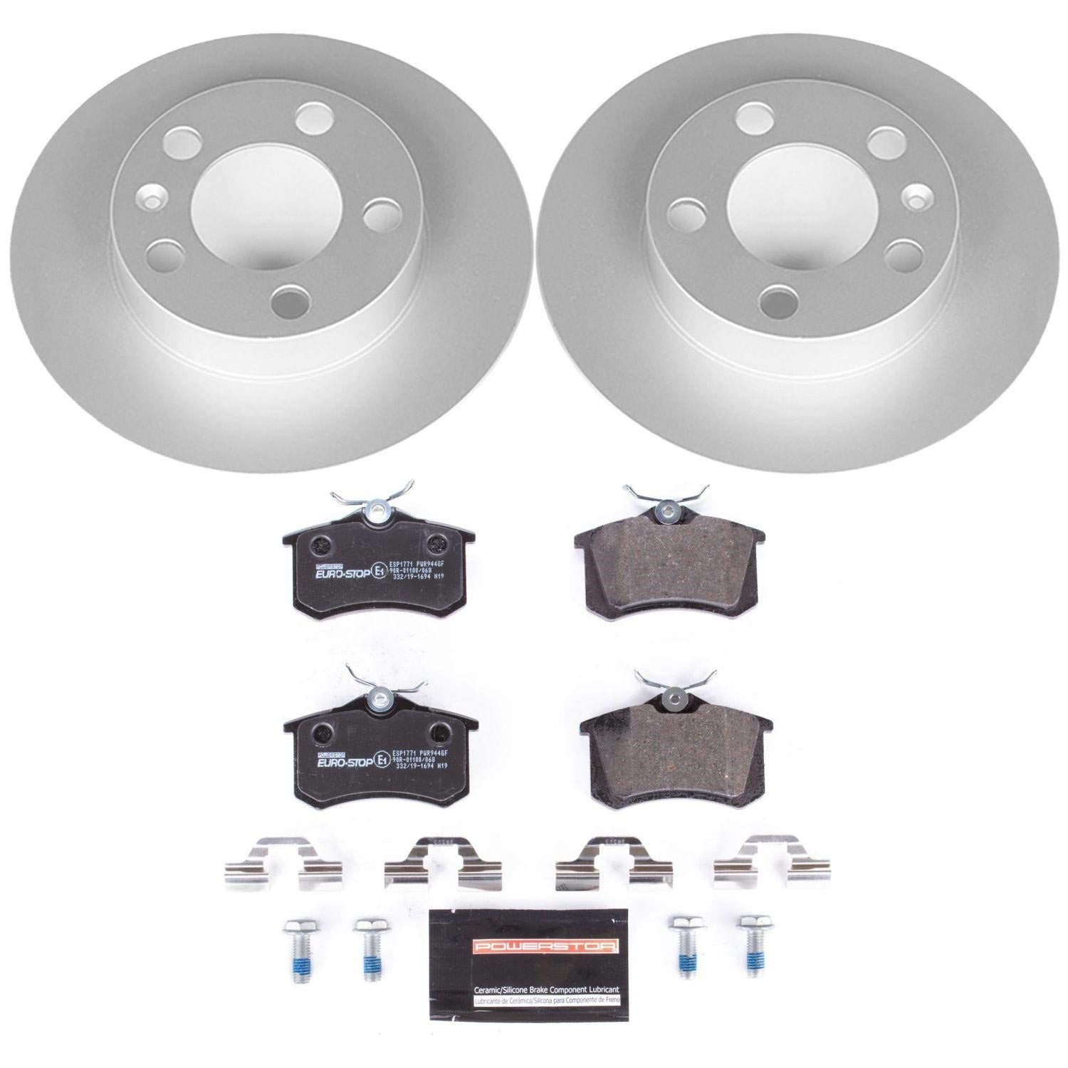 PowerStop Rear Euro-Stop Brake Kit | Volkswagen Beetle (98-10) (ESK847)