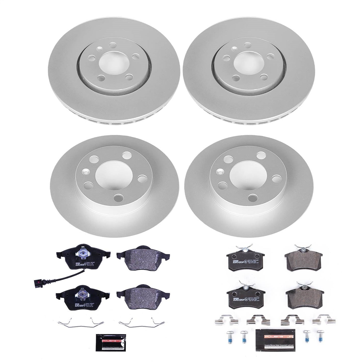 PowerStop Front & Rear Euro-Stop Brake Kit | Volkswagen Beetle (99-10) (ESK899)