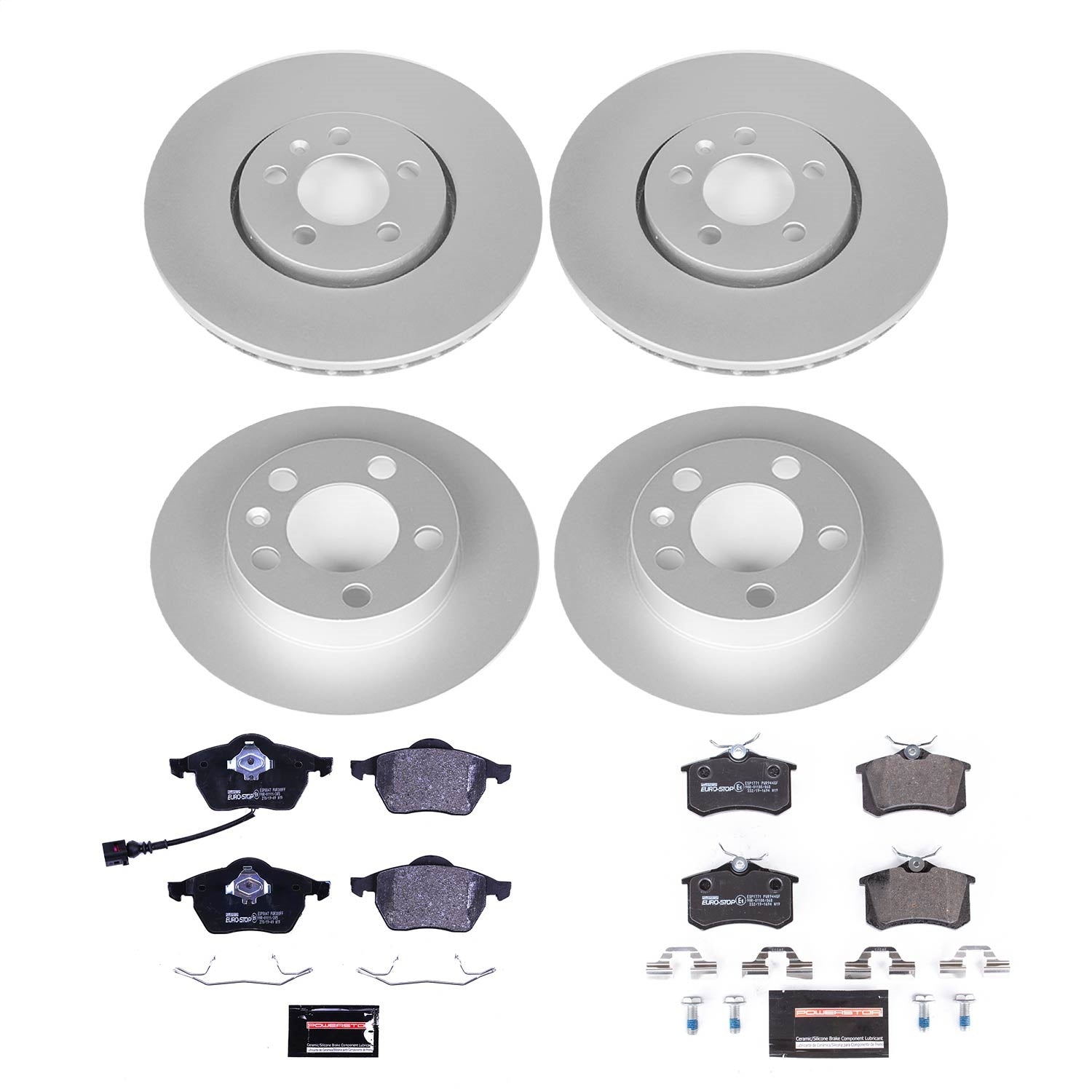 PowerStop Front & Rear Euro-Stop Brake Kit | Volkswagen Beetle (99-10) (ESK899)