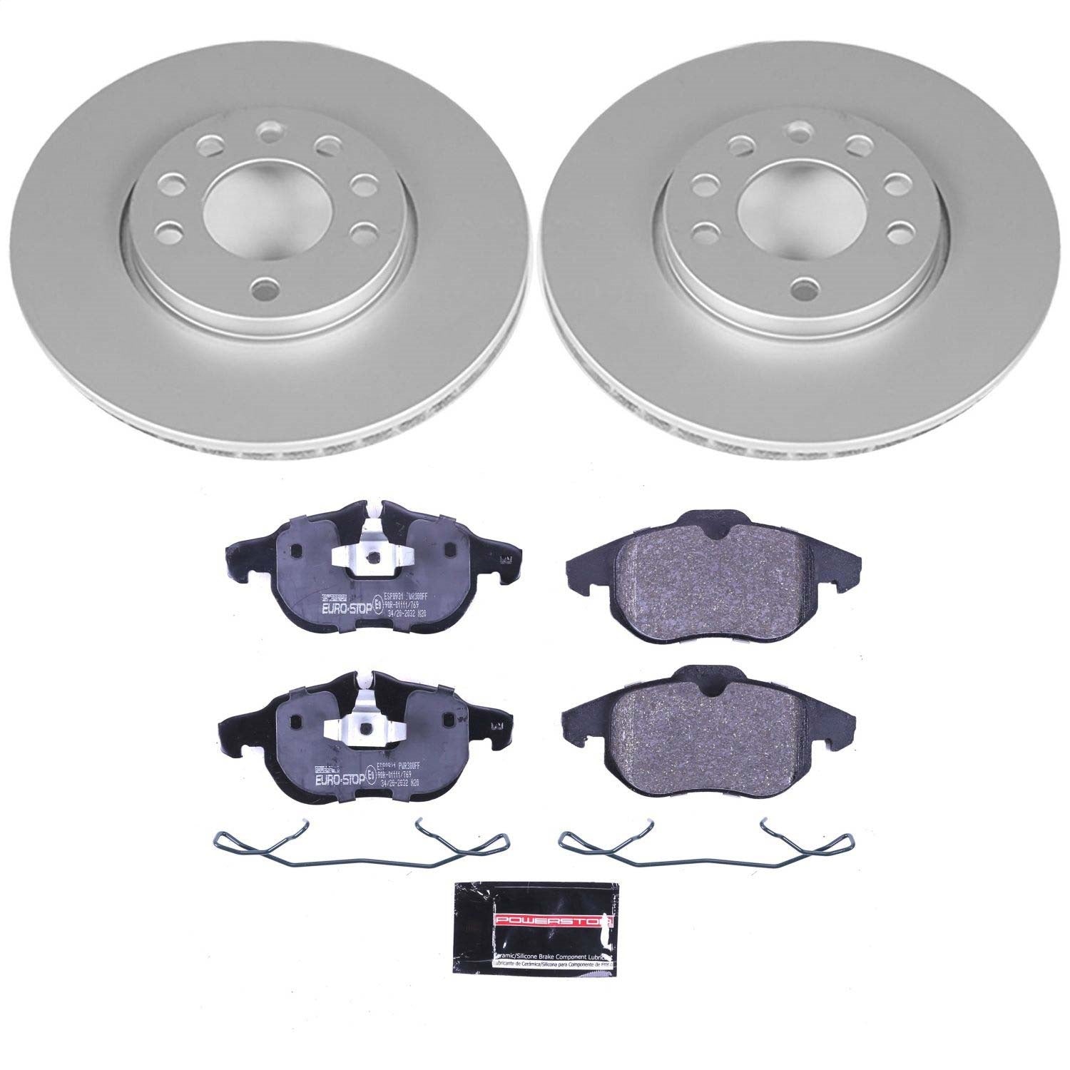 PowerStop Front Euro-Stop Brake Kit | Saab 9-3 (03-11) (ESK978)