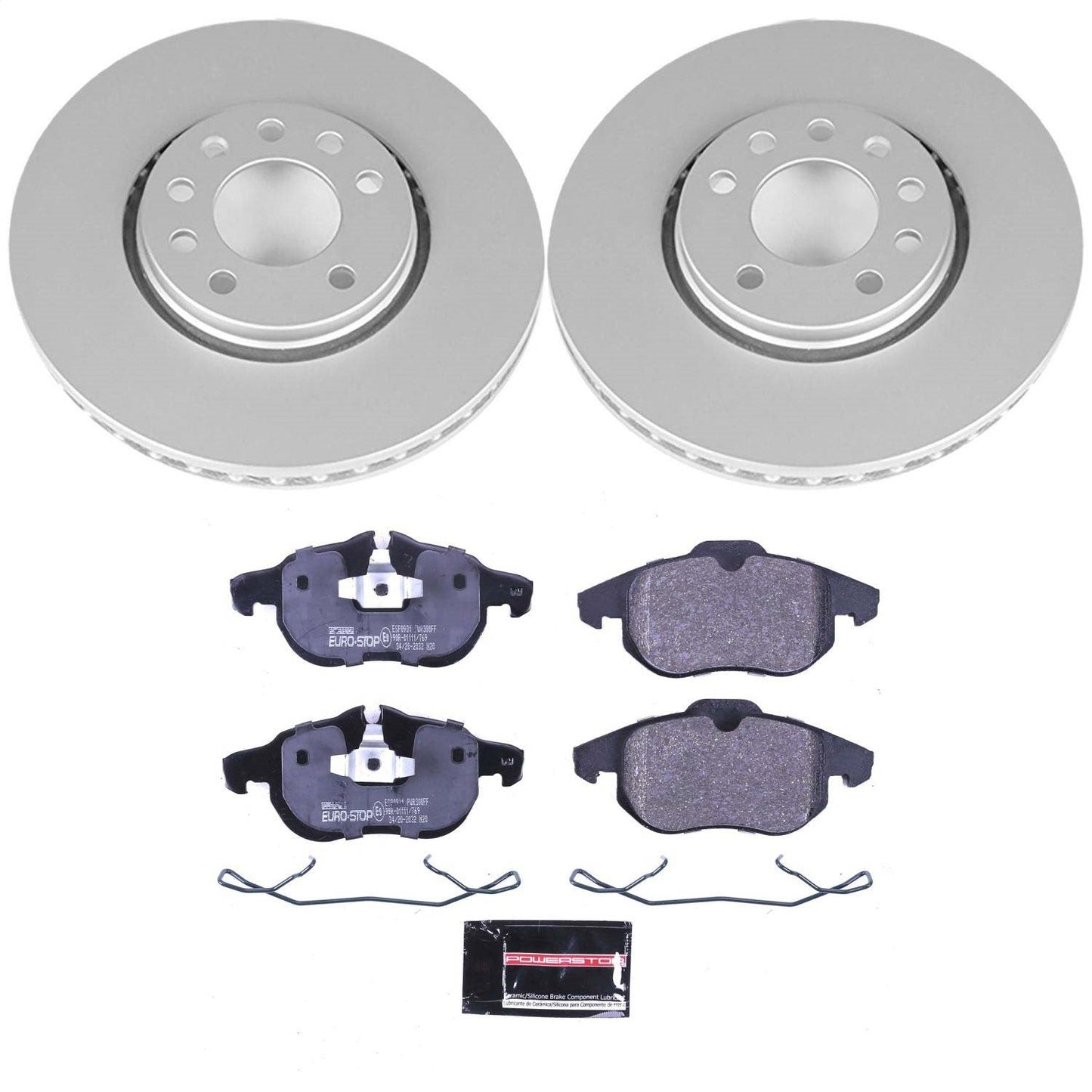 PowerStop Front Euro-Stop Brake Kit | Saab 9-3 (03-11) (ESK985)