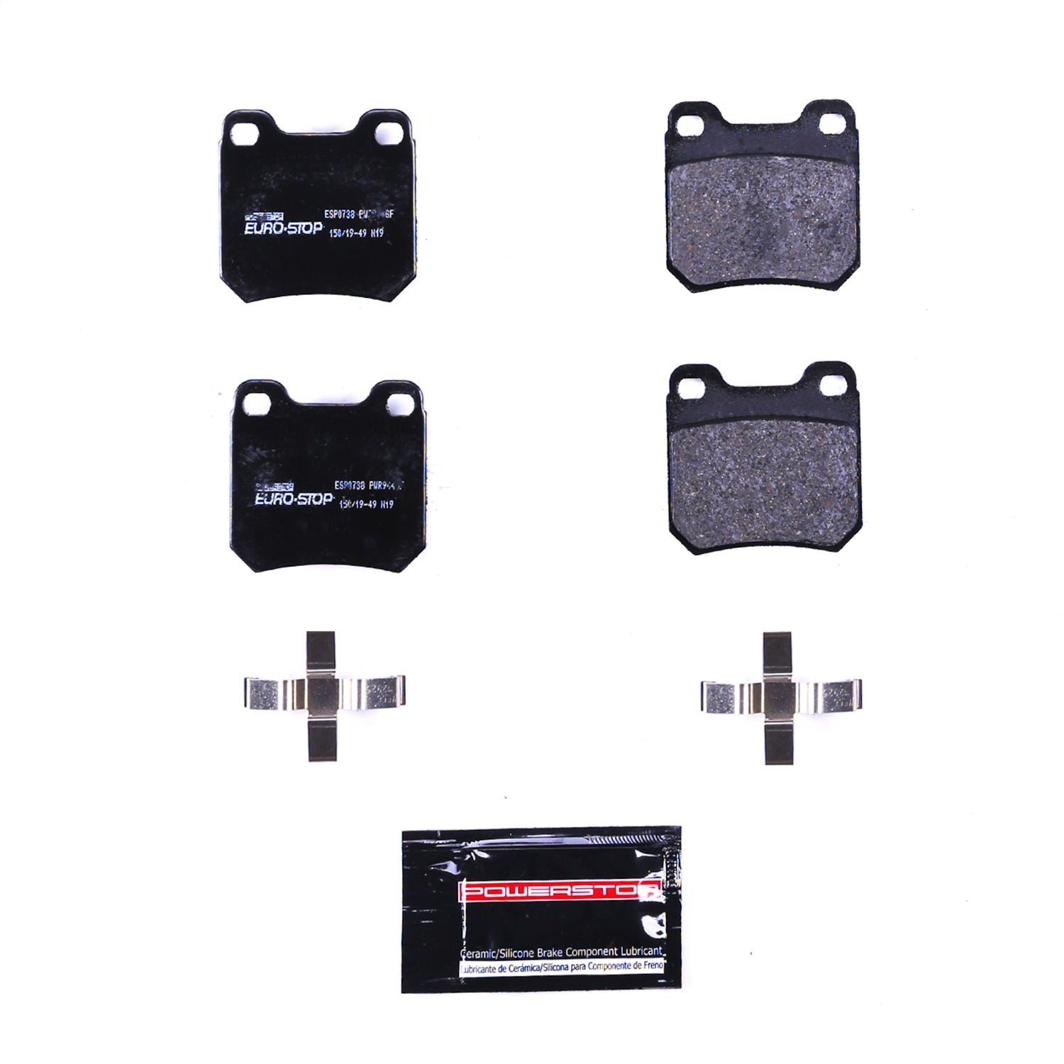 PowerStop Euro-Stop ECE-R90 Rear Brake Pads | Saab 900 (97-98) (ESP0738)