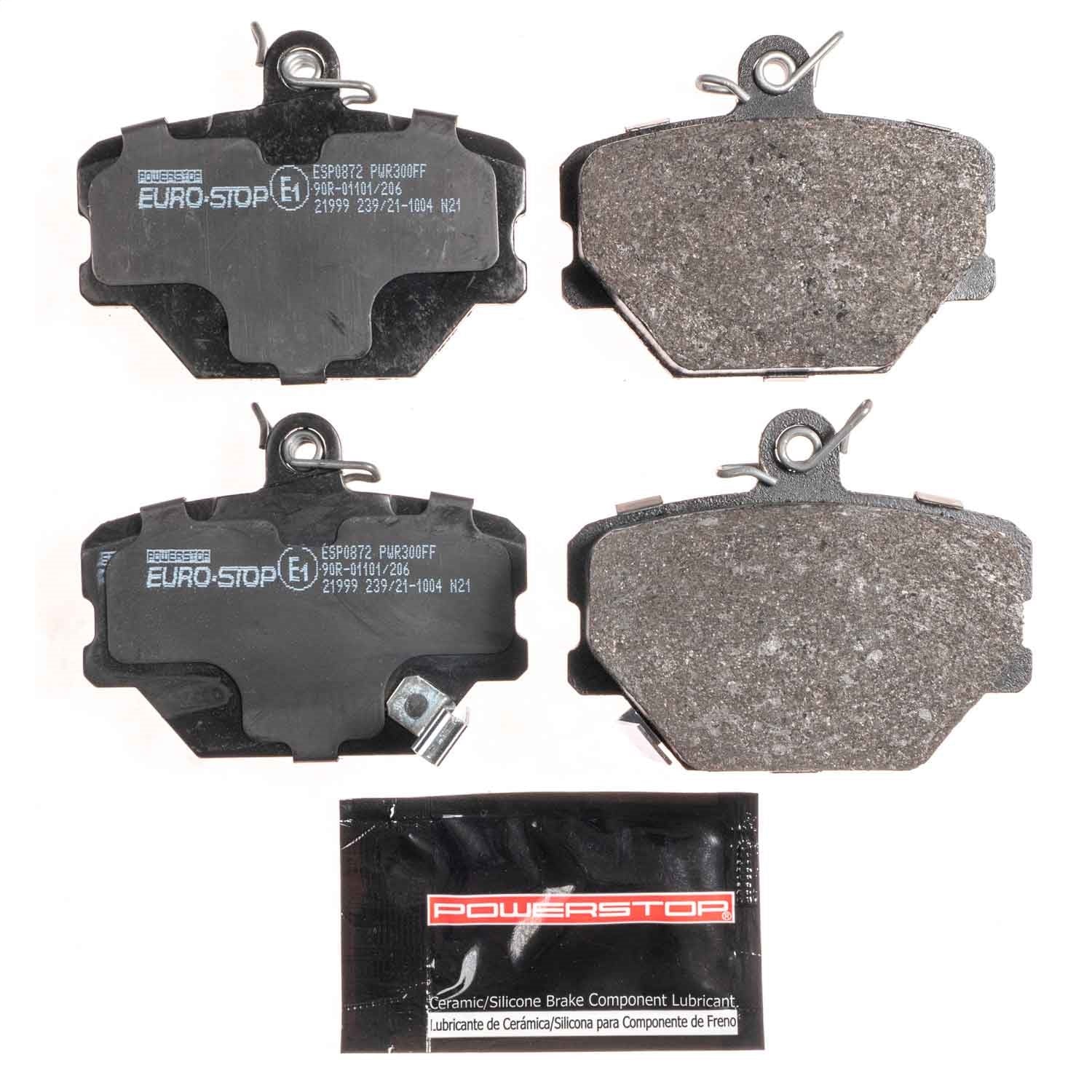 PowerStop Euro-Stop ECE-R90 Front Brake Pads | Smart Fortwo (05-16) (ESP0872)