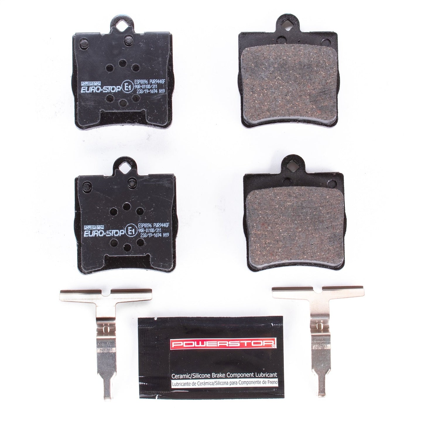 PowerStop Euro-Stop ECE-R90 Rear Brake Pads | Mercedes-Benz SLK320 (01-04) (ESP0896)