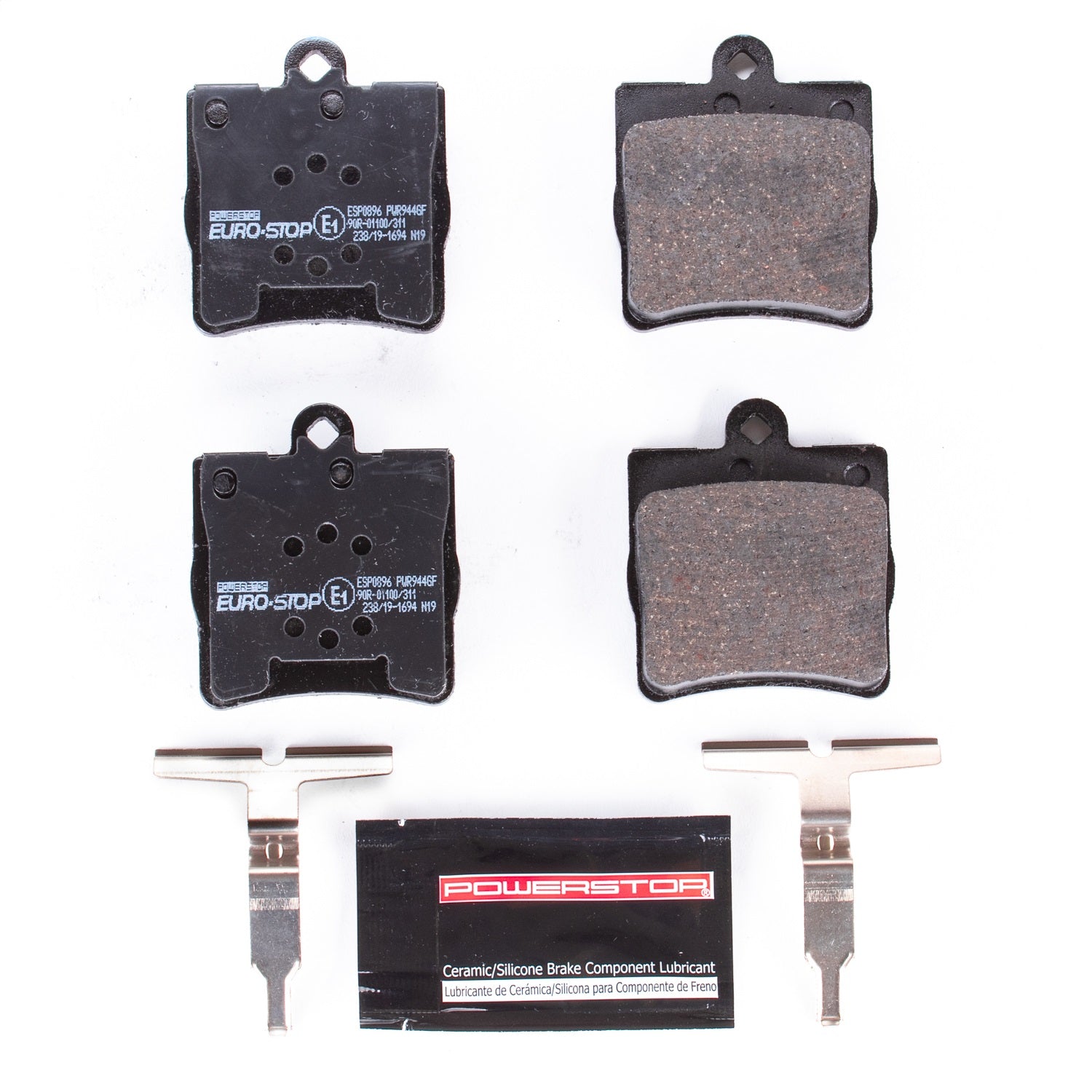 PowerStop Euro-Stop ECE-R90 Rear Brake Pads | Mercedes-Benz SLK320 (01-04) (ESP0896)