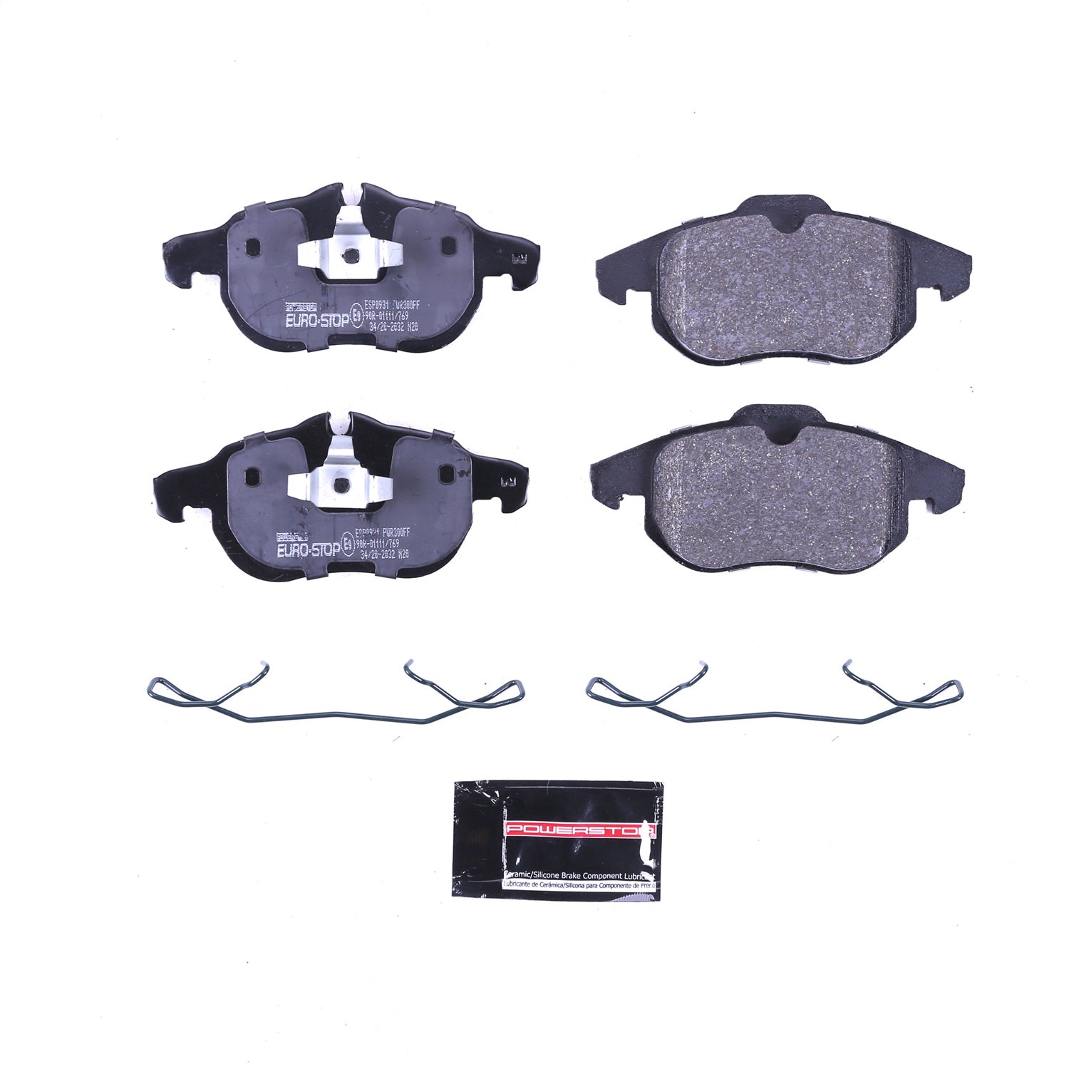 PowerStop Euro-Stop ECE-R90 Front Brake Pads | Saab 9-3X (10-11) (ESP0931)