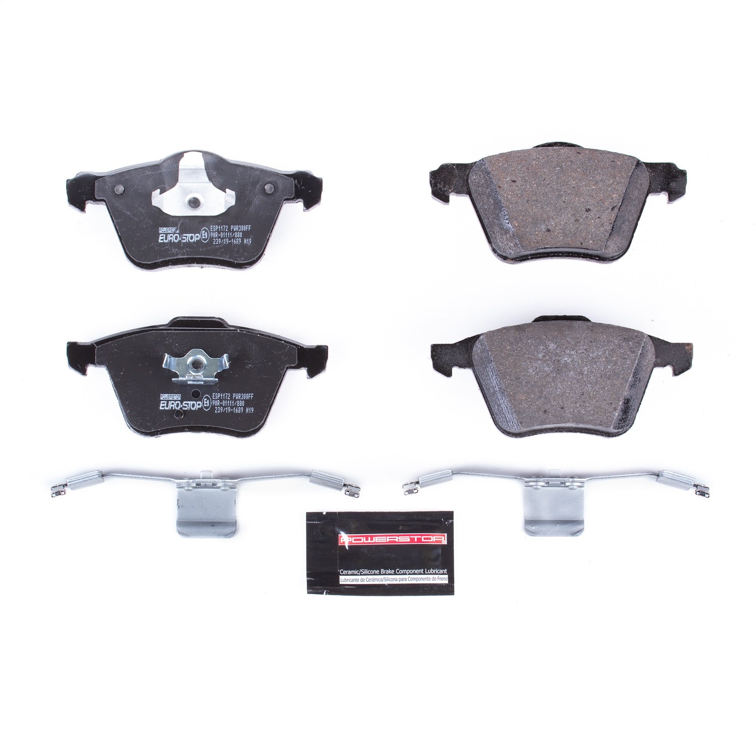 PowerStop Euro-Stop ECE-R90 Front Brake Pads | Volvo XC90 (10-14) (ESP1172)