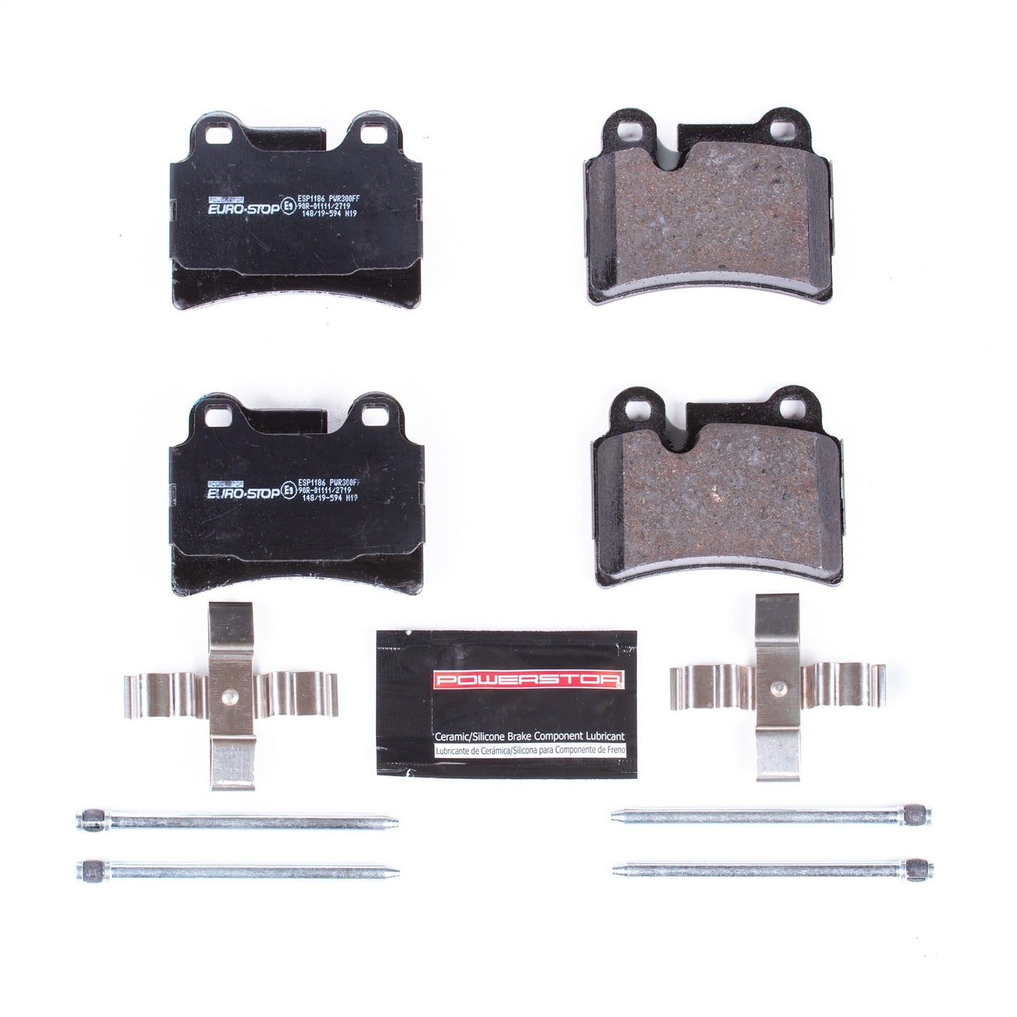 PowerStop Euro-Stop ECE-R90 Rear Brake Pads | Volkswagen Touareg (10) (ESP1186)