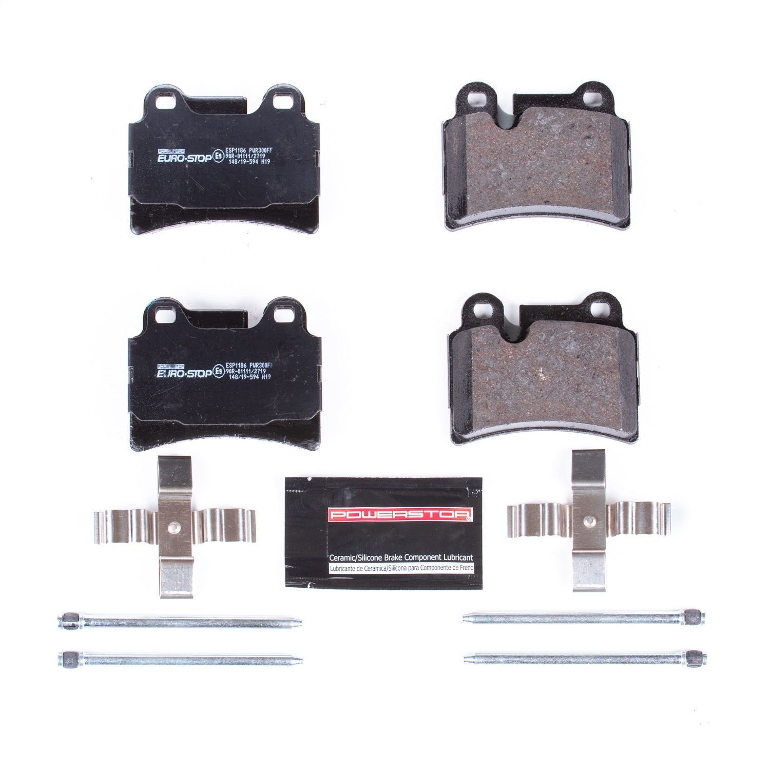 PowerStop Euro-Stop ECE-R90 Rear Brake Pads | Volkswagen Touareg (10) (ESP1186)