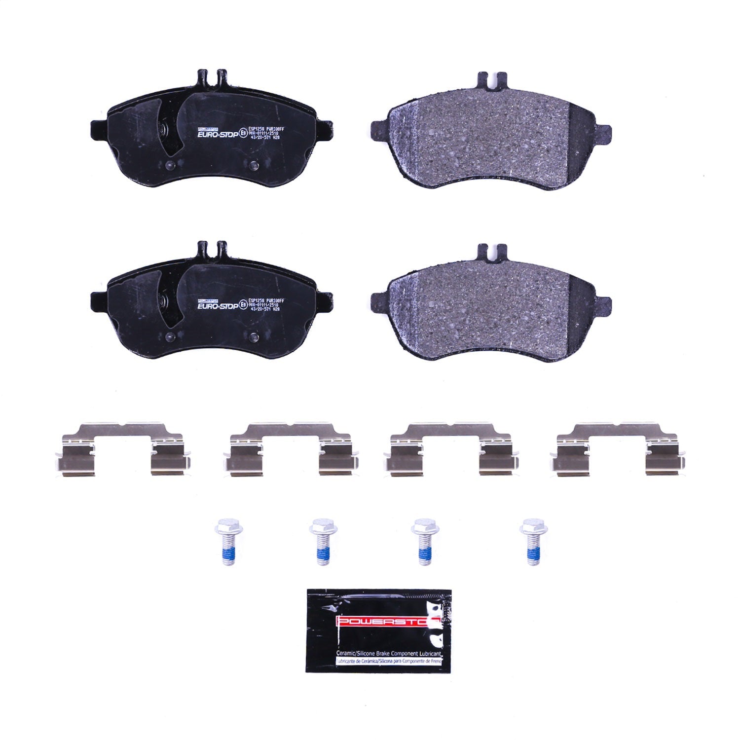 PowerStop Euro-Stop ECE-R90 Front Brake Pads | Mercedes-Benz SLK250 (12-15) (ESP1258)
