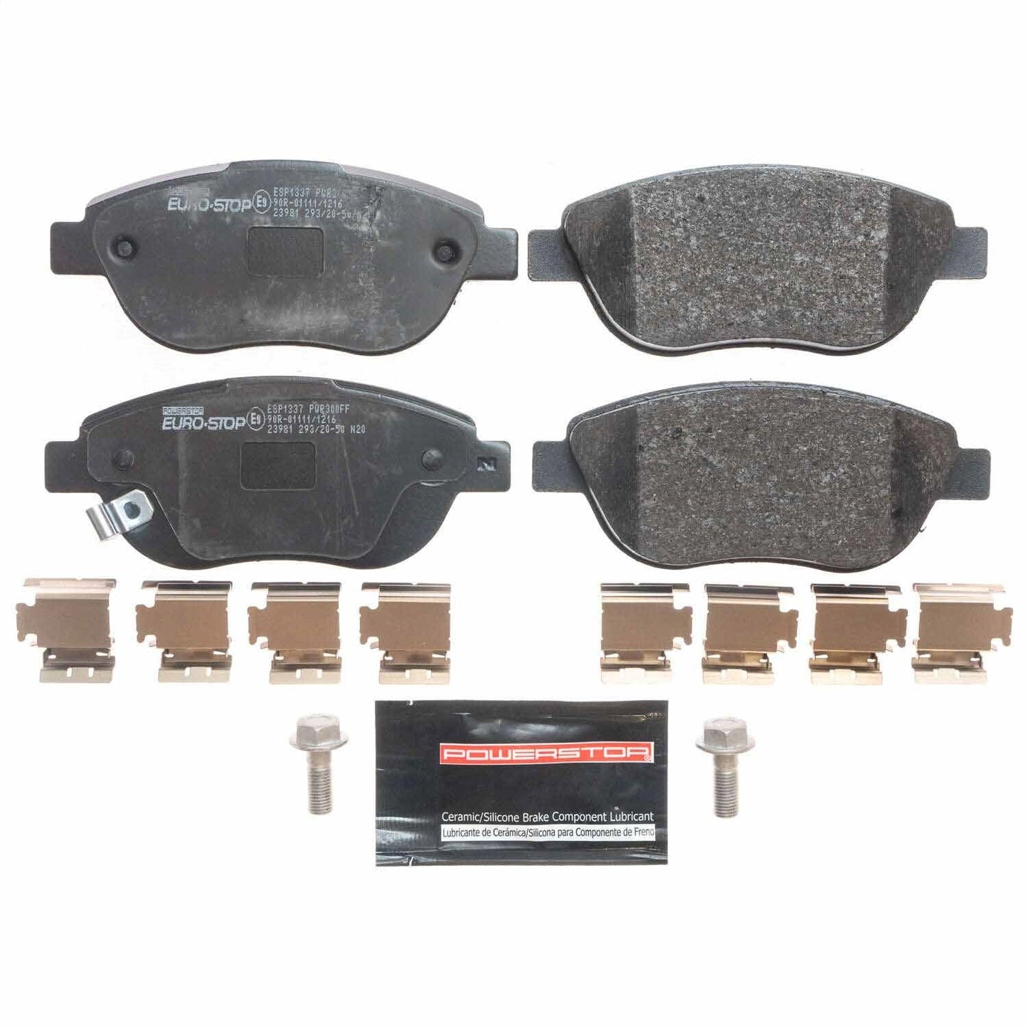 PowerStop Euro-Stop ECE-R90 Front Brake Pads | Fiat 500 (12-19) (ESP1337)