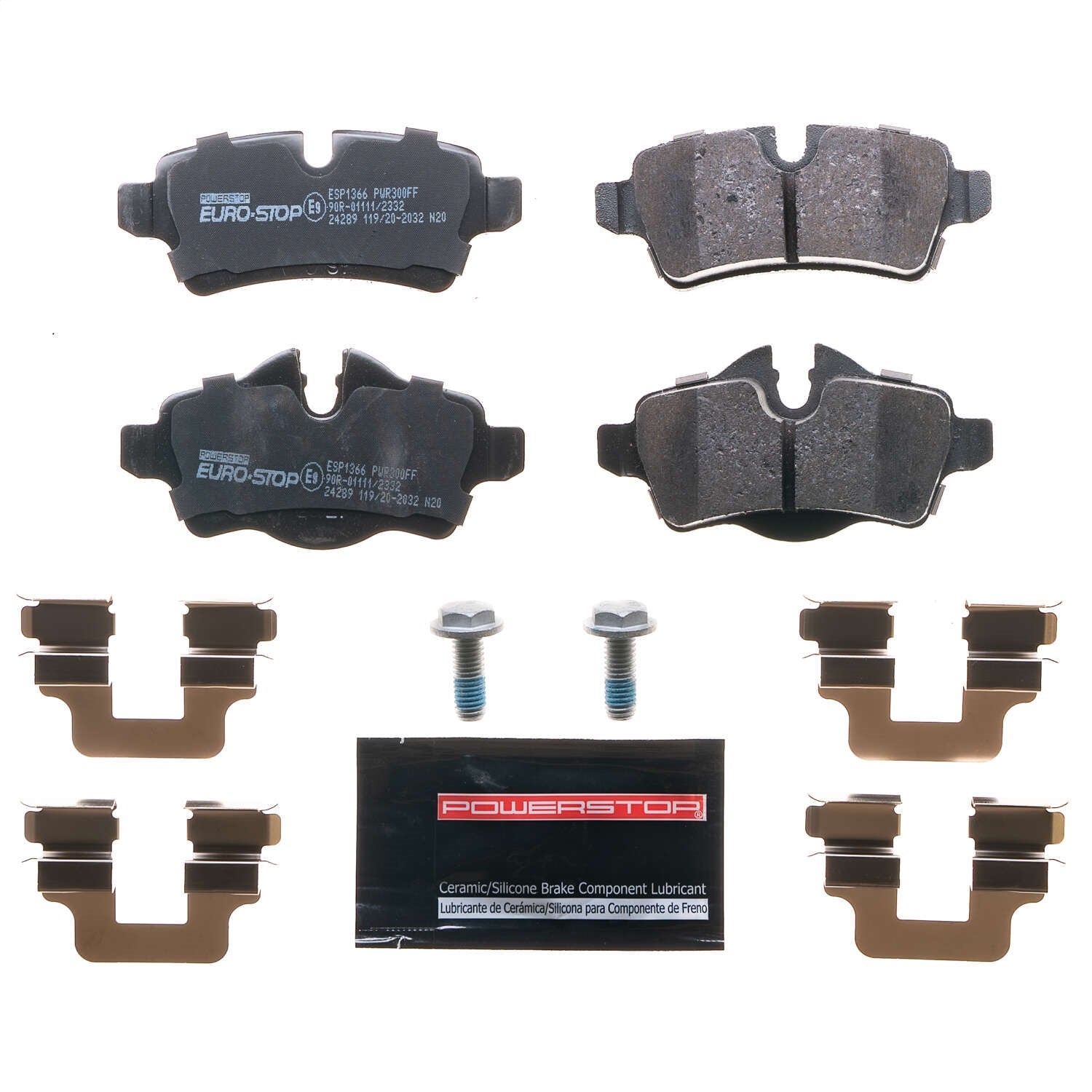 PowerStop Euro-Stop ECE-R90 Rear Brake Pads | Mini Cooper (07-15) (ESP1366)