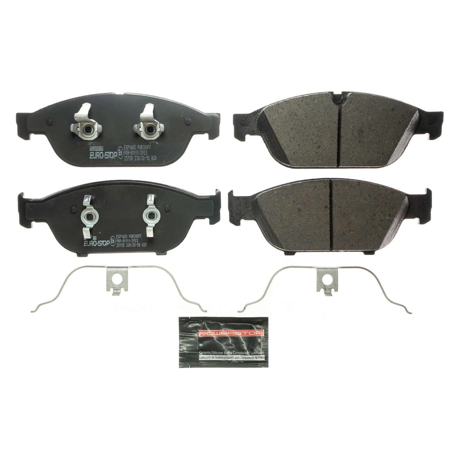 PowerStop Euro-Stop ECE-R90 Front Brake Pads | Audi A8 Quattro (13-14) (ESP1603)