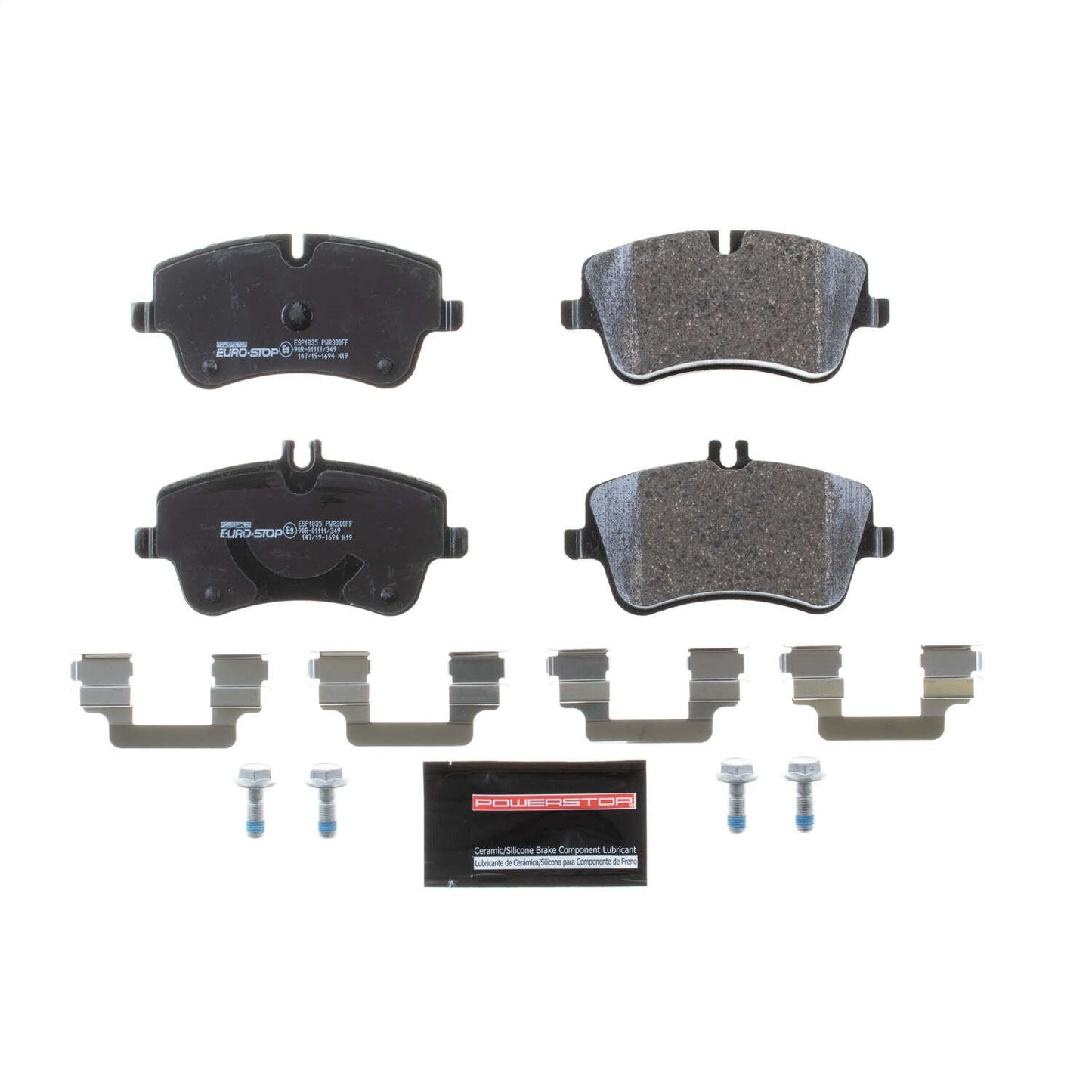 PowerStop Euro-Stop ECE-R90 Front Brake Pads | Mercedes-Benz C240 (01-05) (ESP1835)