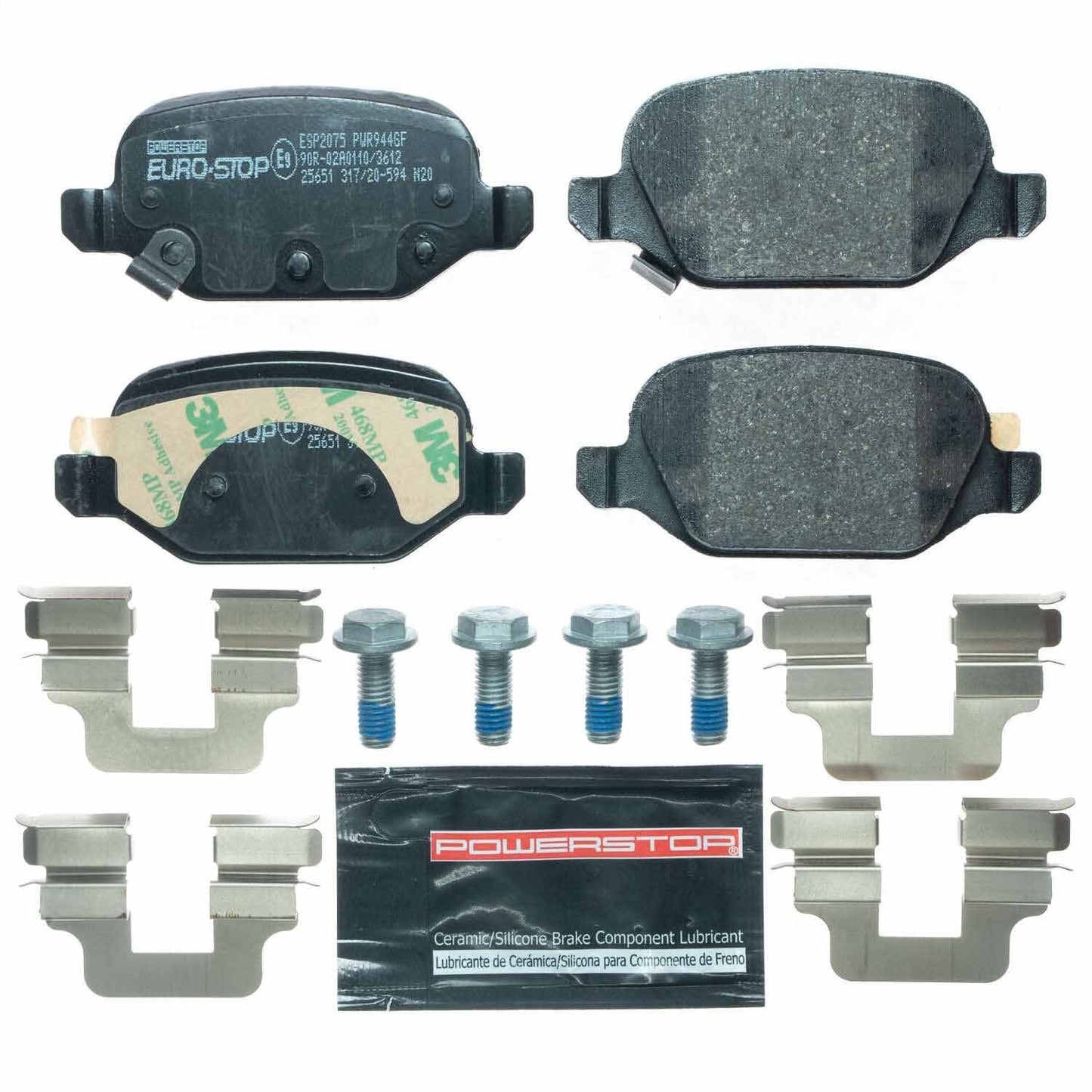 PowerStop Euro-Stop ECE-R90 Rear Brake Pads | Fiat 500 (12-19) (ESP2075)