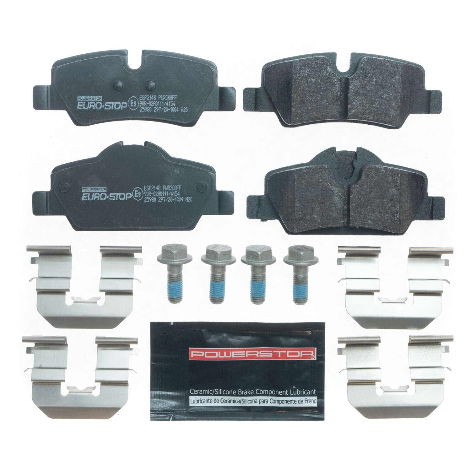 PowerStop Euro-Stop ECE-R90 Rear Brake Pads | Mini Cooper (14-19) (ESP2148)