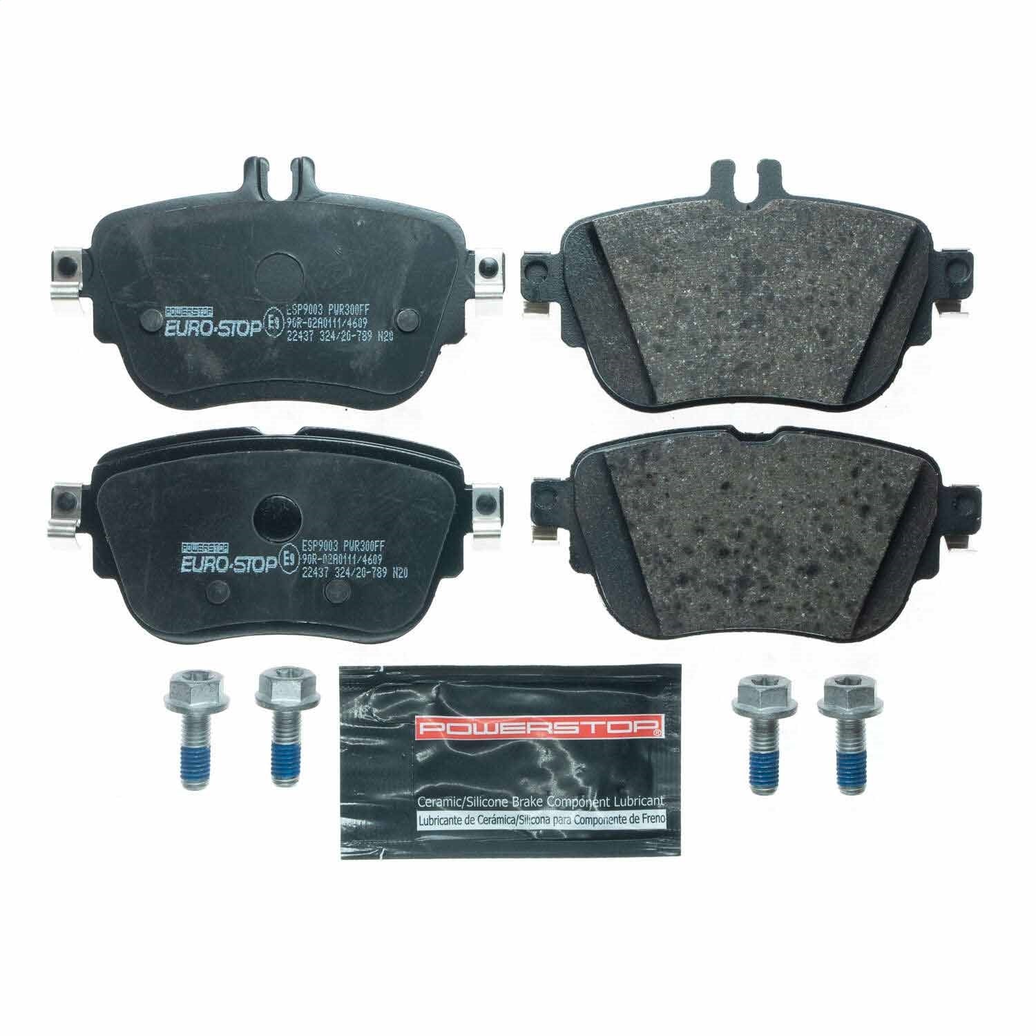 PowerStop Euro-Stop ECE-R90 Rear Brake Pads | Mercedes-Benz E300 (17-19) (ESP9003)