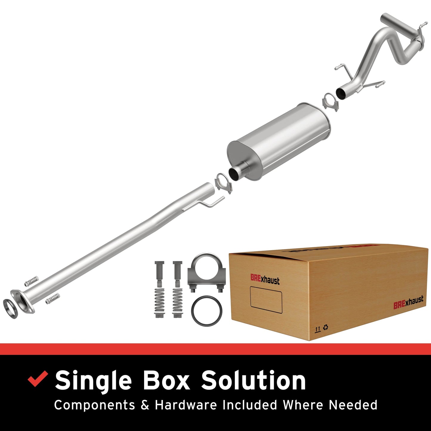 BRExhaust 2013-2015 Toyota Tacoma 4.0L Direct-Fit Replacement Exhaust System