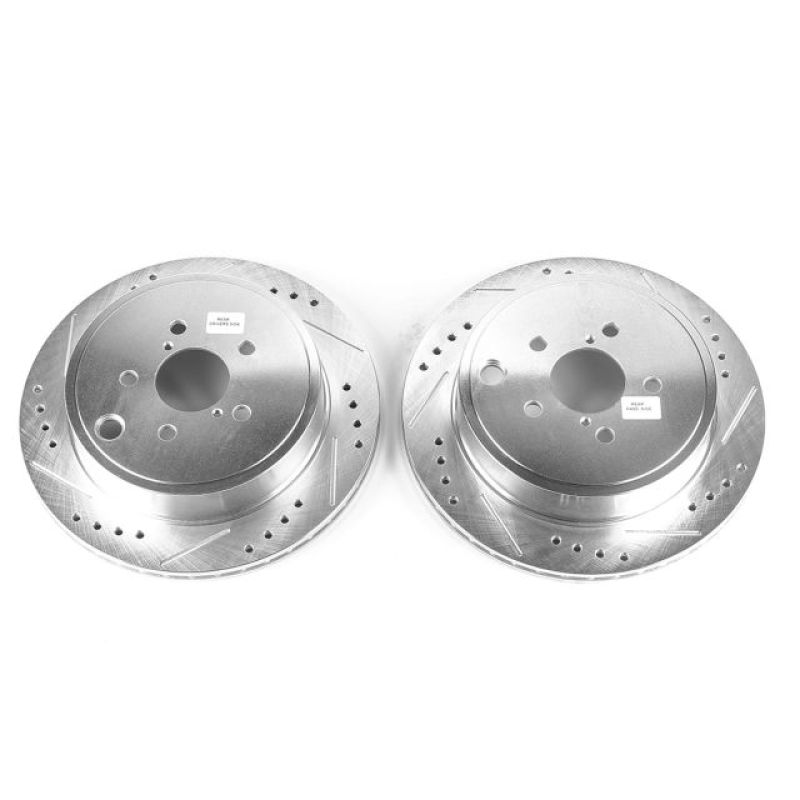 Power Stop Rear Evolution Drilled & Slotted Rotors - Pair | 2013-2016 Scion FR-S (JBR1501XPR)