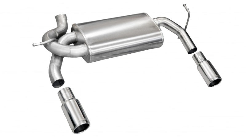 CORSA Sport / 2.5 in Axle-Back 3.5 in Single Tips | 2007-2018 Jeep Wrangler JKU/JK (24412)