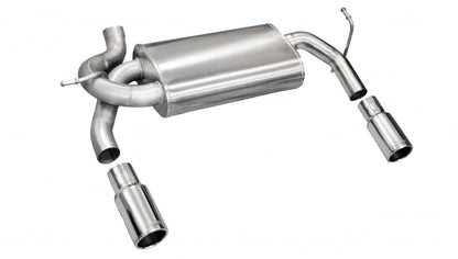 CORSA Sport / 2.5 in Axle-Back 3.5 in Single Tips | 2007-2018 Jeep Wrangler JKU/JK (24412)