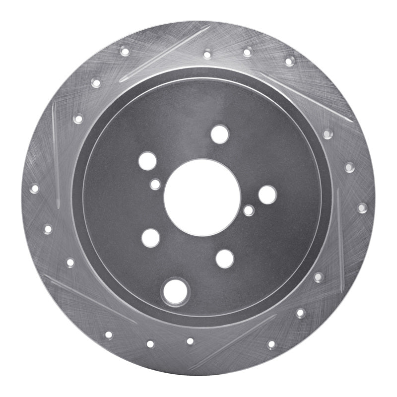 R1 D&S Rear Left Drilled & Slotted Rotor