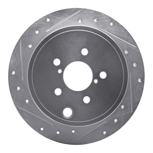 R1 D&S Rear Left Drilled & Slotted Rotor