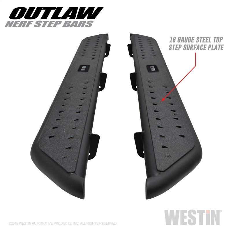Westin 58-53565 Outlaw Nerf Step Bar For 2011-2018 Ram 1500 Crew Cab Pickup