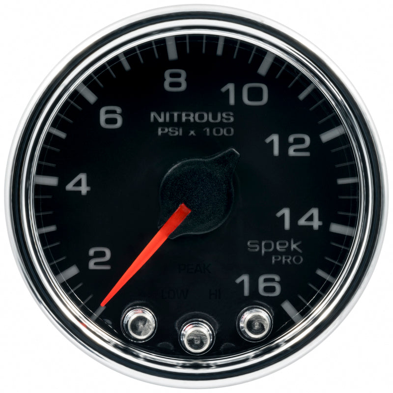 Autometer Spek-Pro 2 & 1/16" Nitrous Press Gauge 1600PSI