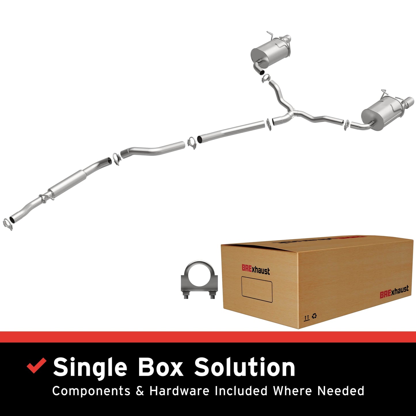 BRExhaust 2011-2017 Dodge Journey 3.6L Direct-Fit Replacement Exhaust System