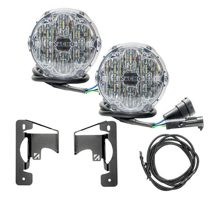 ARB V3JW2KWSO NACHO Quatro SAE White Plug N Play Fog Light Kit for Jeep JL/JT