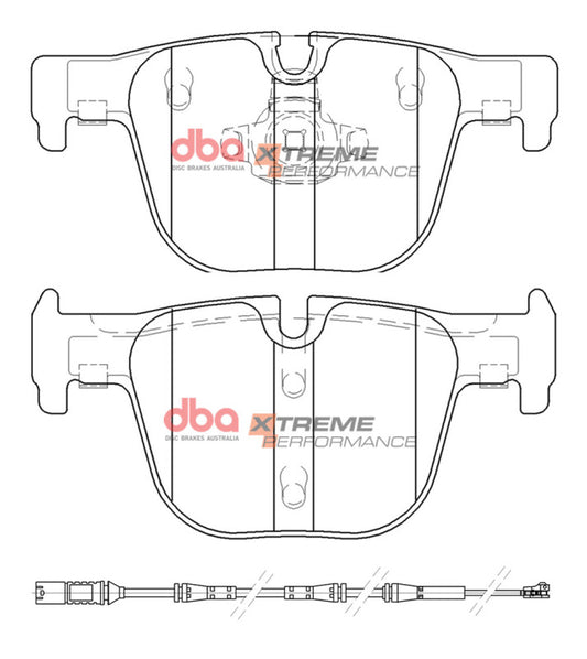 DBA Rear Xtreme Performance Brake Pads | BMW 328i (16-18) w/ M Sport Package (DB15126XP)