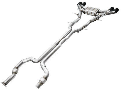 AWE Tuning 2021+ Cadillac CT4-V Blackwing SwitchPath Exhaust - Diamond Black Tips (3025-43436)