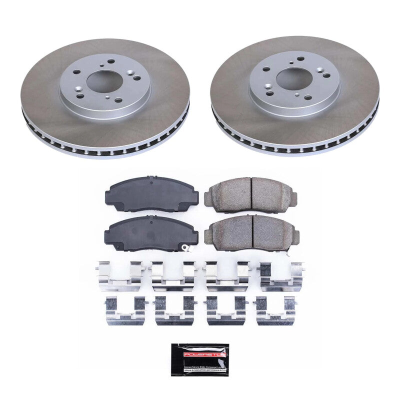 PowerStop 03-11 Honda Accord Front Semi-Coated Rotor Kit (SC2292)