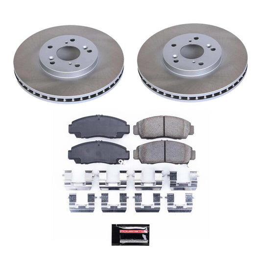 PowerStop 03-11 Honda Accord Front Semi-Coated Rotor Kit (SC2292)