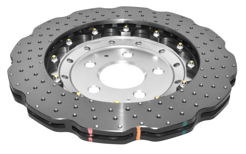 DBA 5000 Series Cross D& Dimpled Rotor w/ Clear Anodized Hat | Audi RS Q3 (14+) (DBA52836WSLVXD)