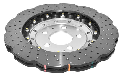 DBA 5000 Series Cross D& Dimpled Rotor w/ Clear Anodized Hat | Audi RS Q3 (14+) (DBA52836WSLVXD)